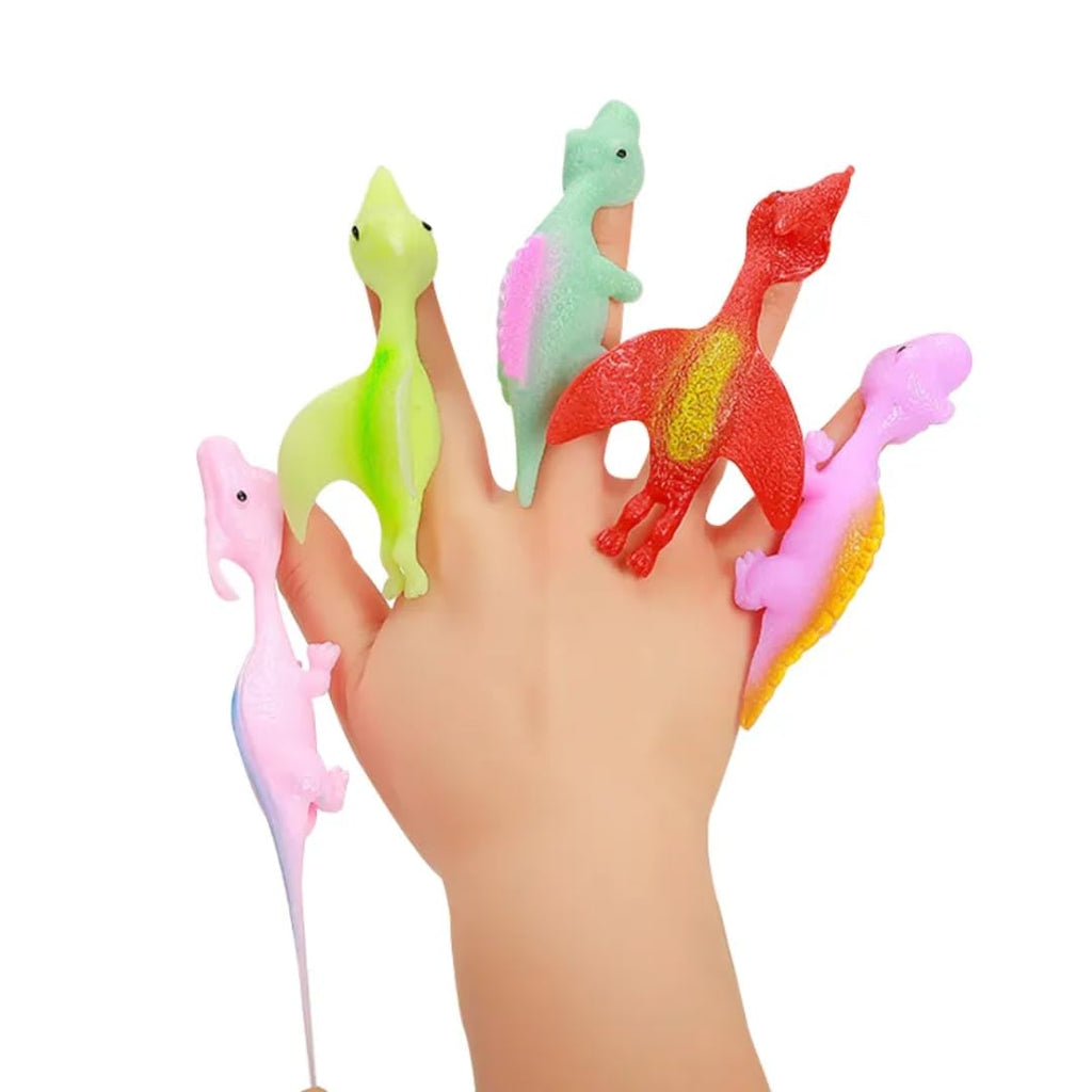1 Pieces Dinosaur Finger Puppets, Throw Toys Colorful Design, Kids Toy Set, Party Favours